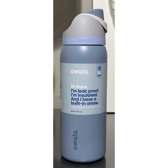 NWT Owala 32oz FreeSip Stainless Steel Water Bottle, SEA SALT - Picture 1 of 5
